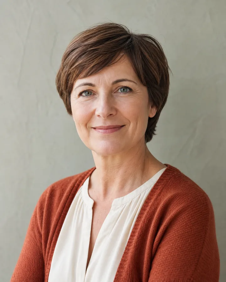 Synthetisches Porträt von Birte Halmstedt